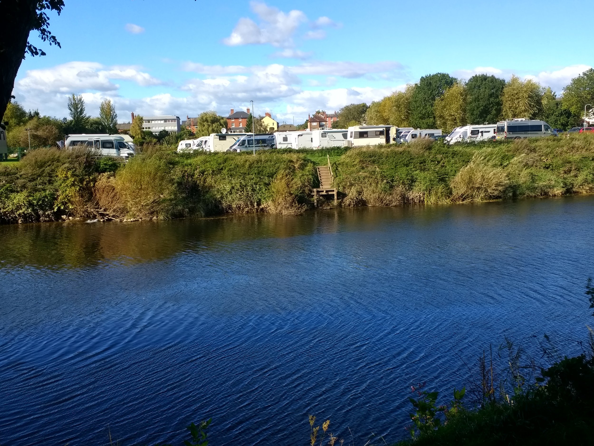 View across the River to Hereford RC meet