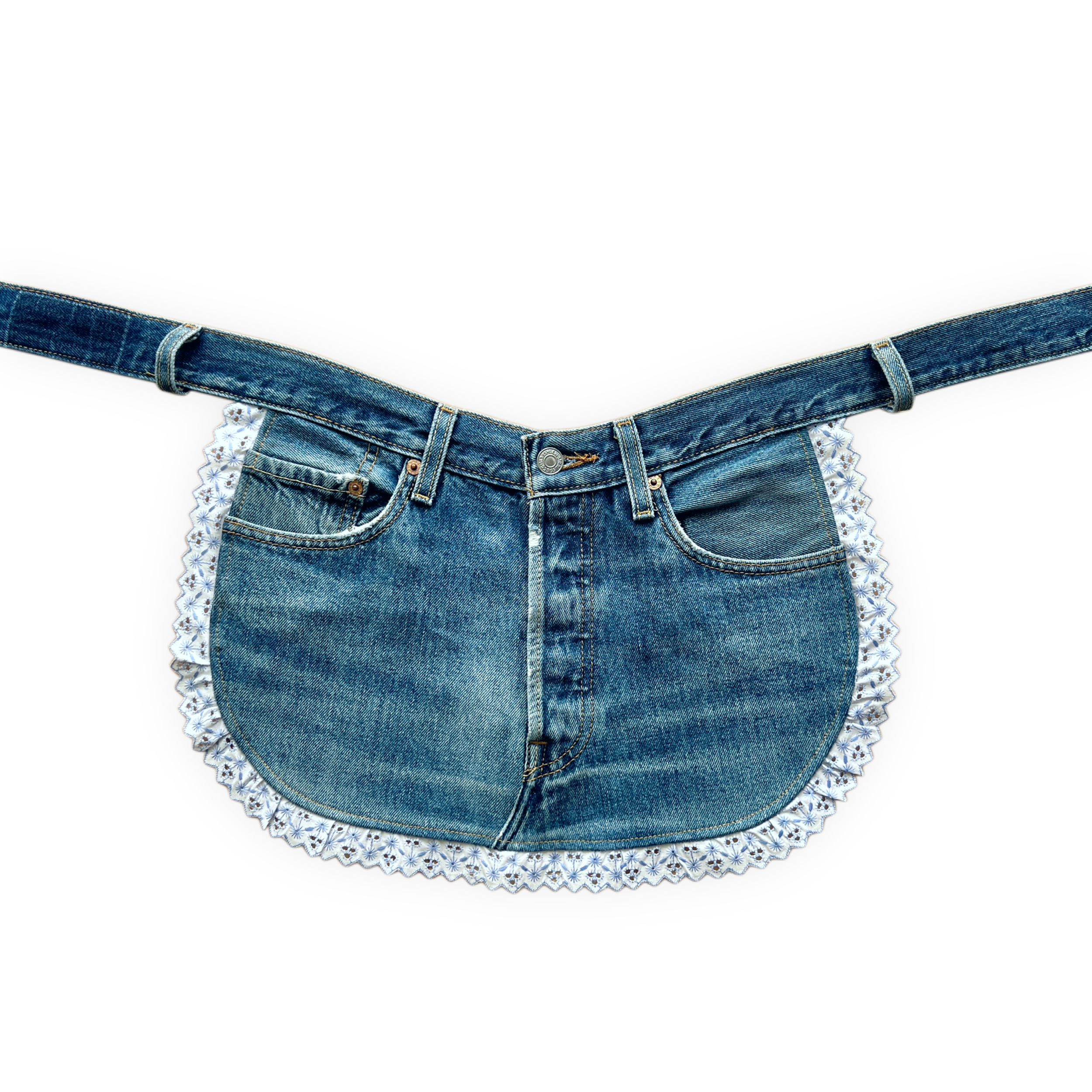 DENIM APRON - Blue