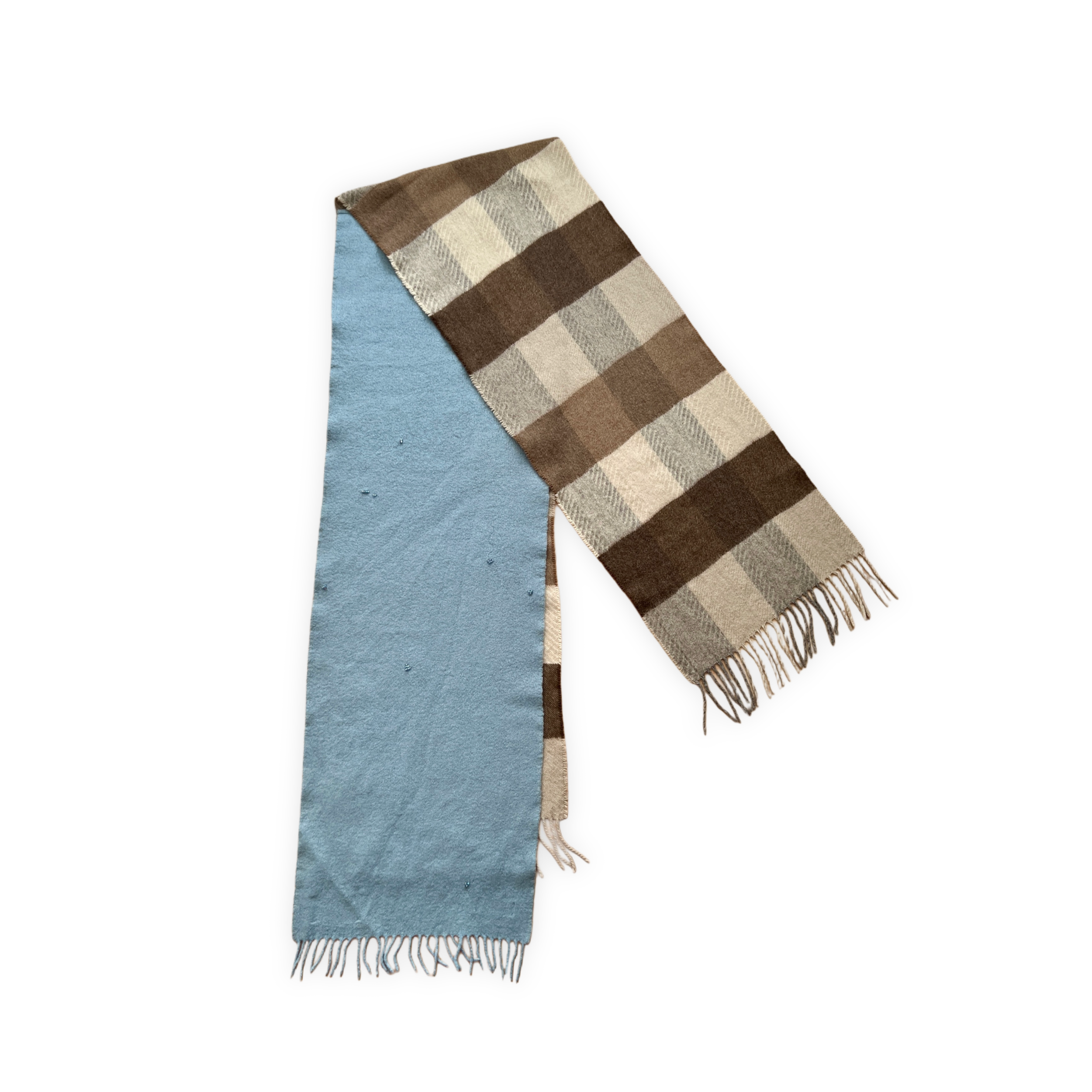 3-LEGGED SCARF - MOCCA/LIGHT BLUE