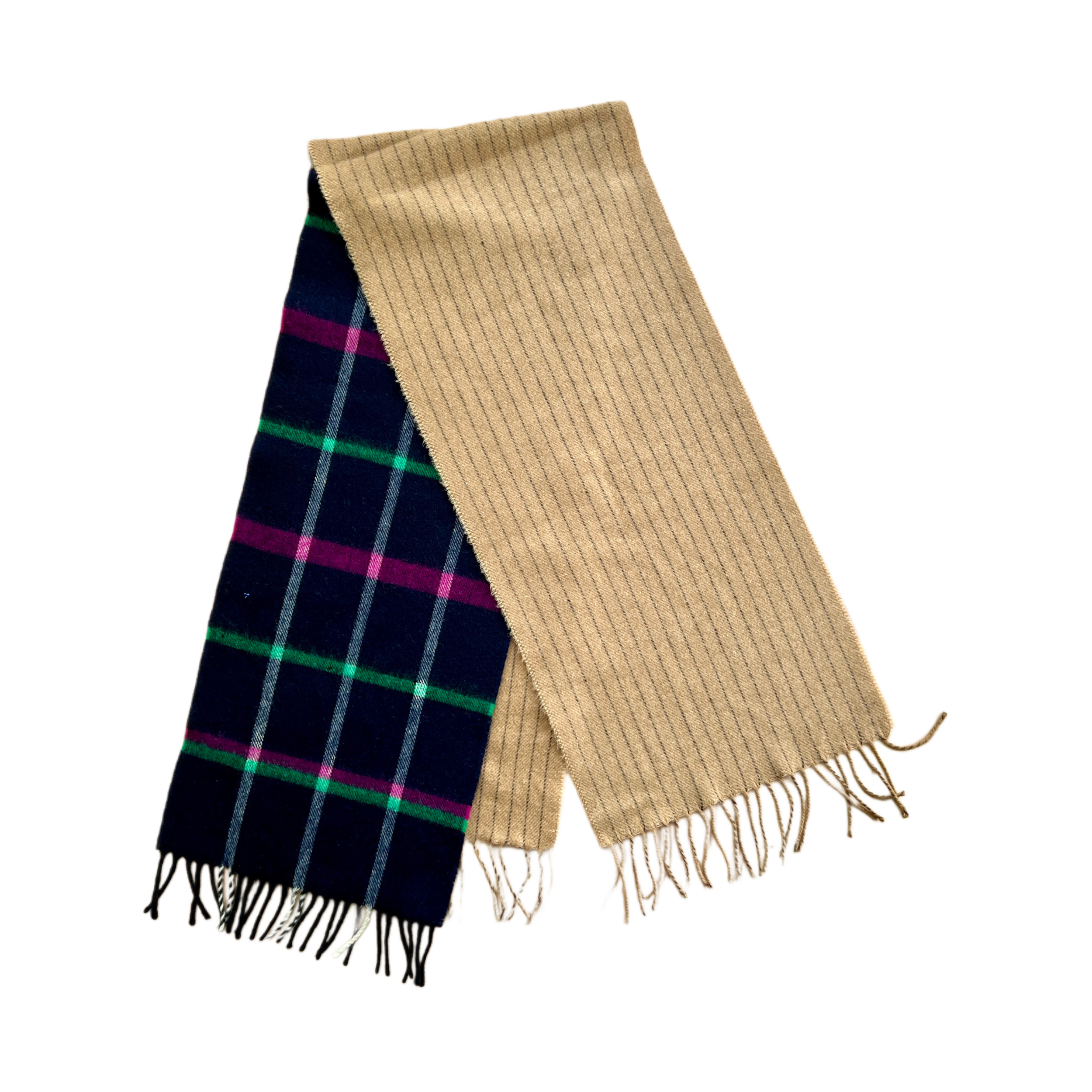 3-LEGGED SCARF - CAMEL PINSTRIPE