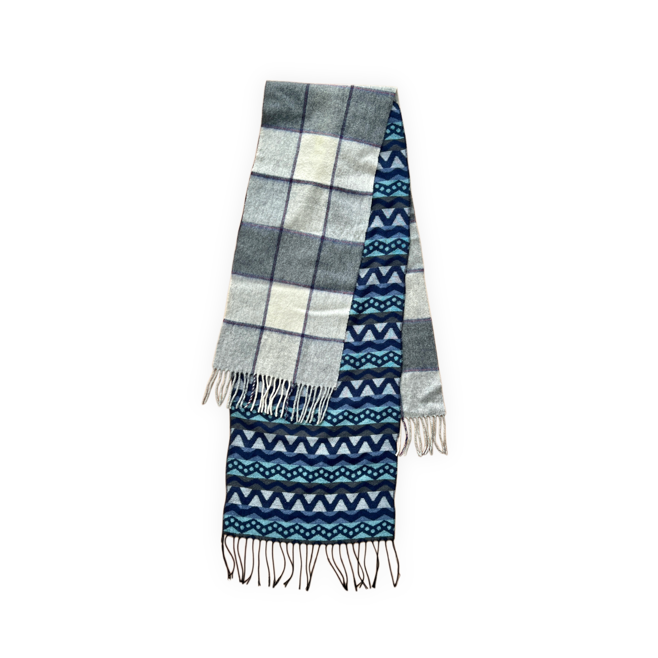 3-LEGGED SCARF - Grey/Blue