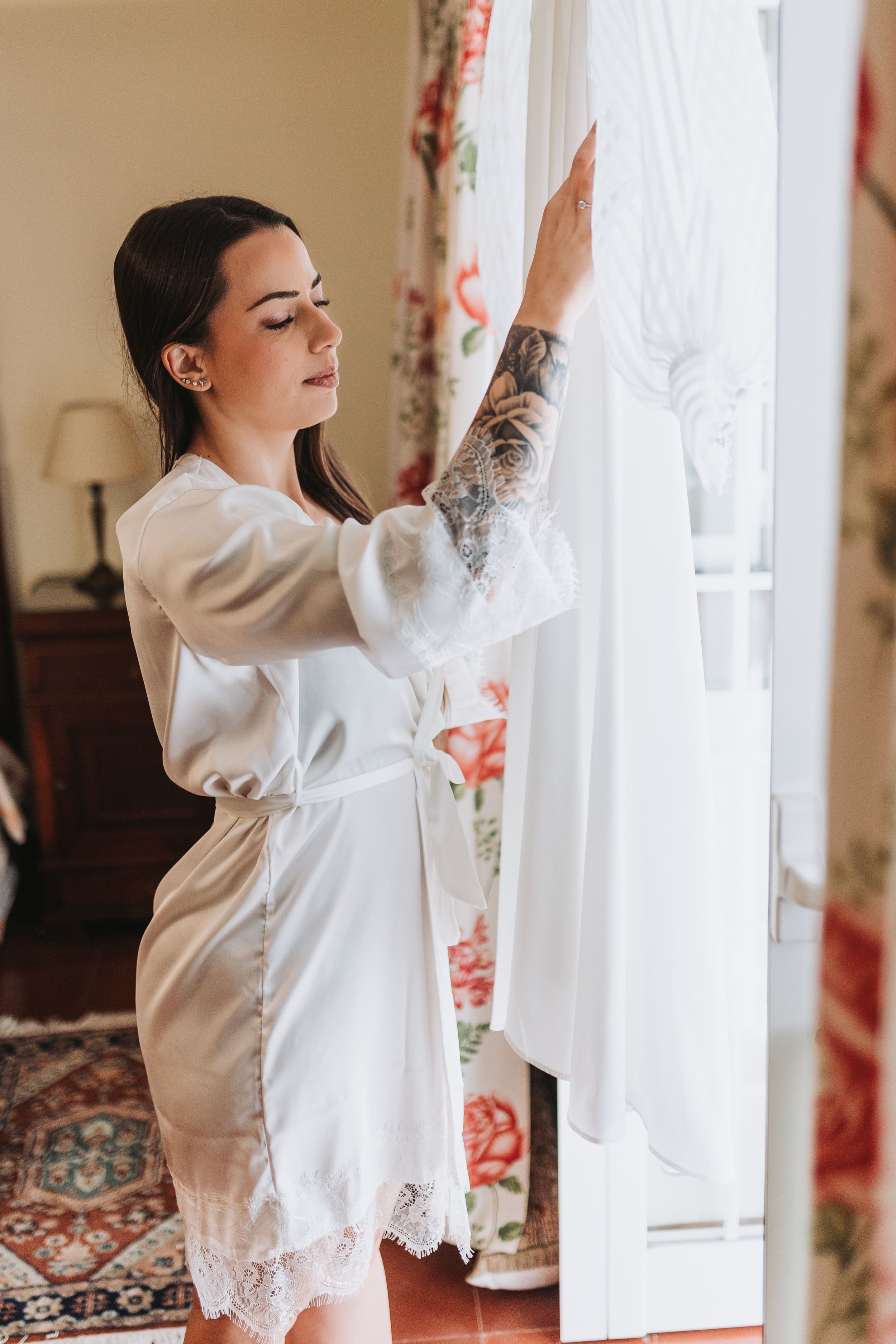 Conjunto bata encaje y camisón - La Novia de Brighton | Batas personalizas y regalos de Novias
