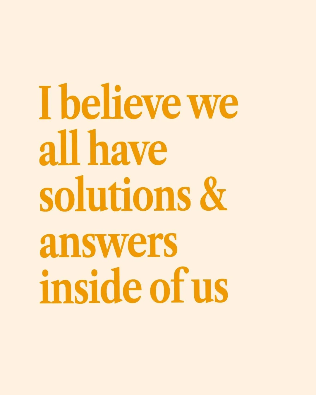 I believe we all have solutions &amp; answers. 
We think we don&rsquo;t, but we ARE the solutions
❤️&zwj;🔥❤️&zwj;🔥❤️&zwj;🔥