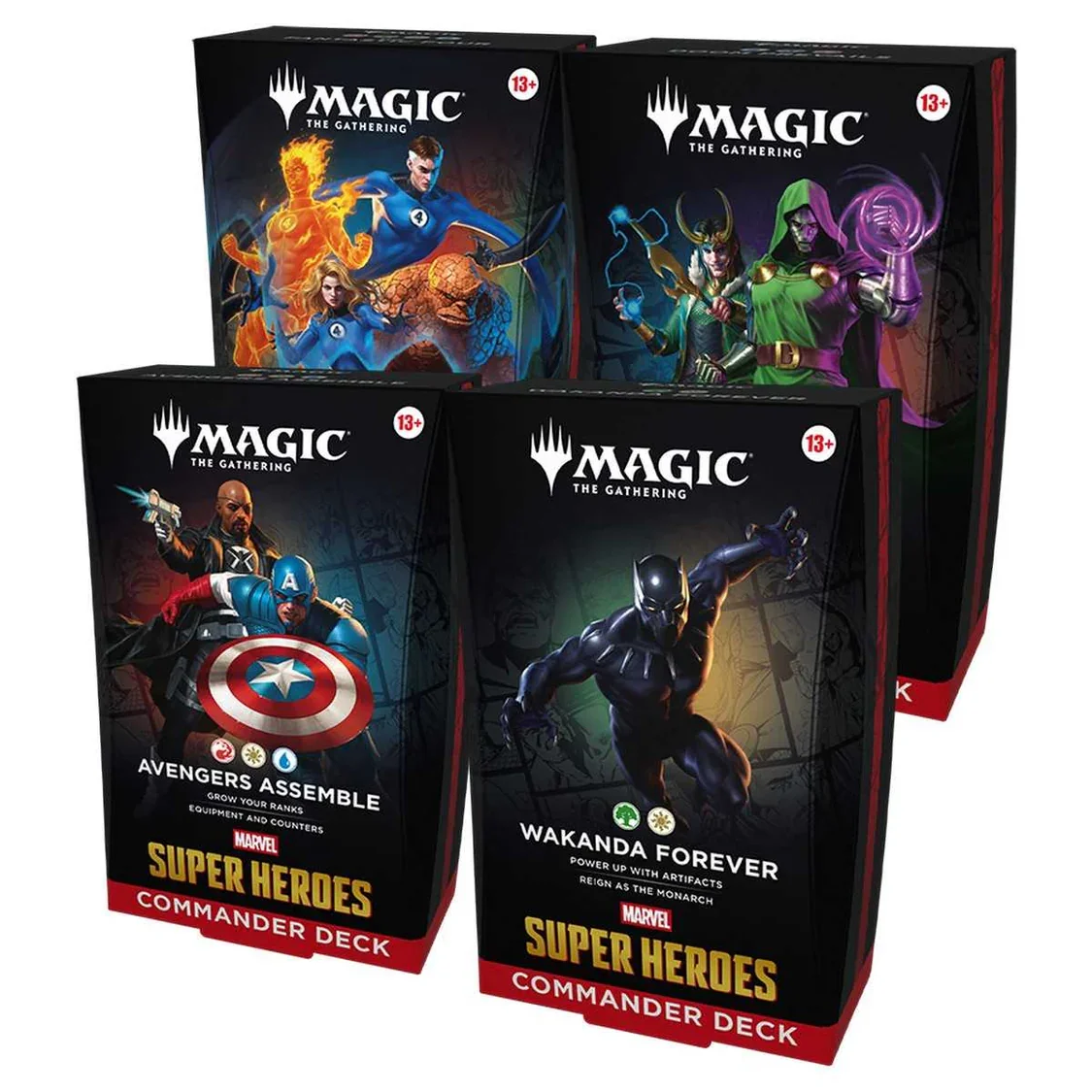 Magic the Gathering: Marvel Super Heroes Commander Deck (Set of 4)