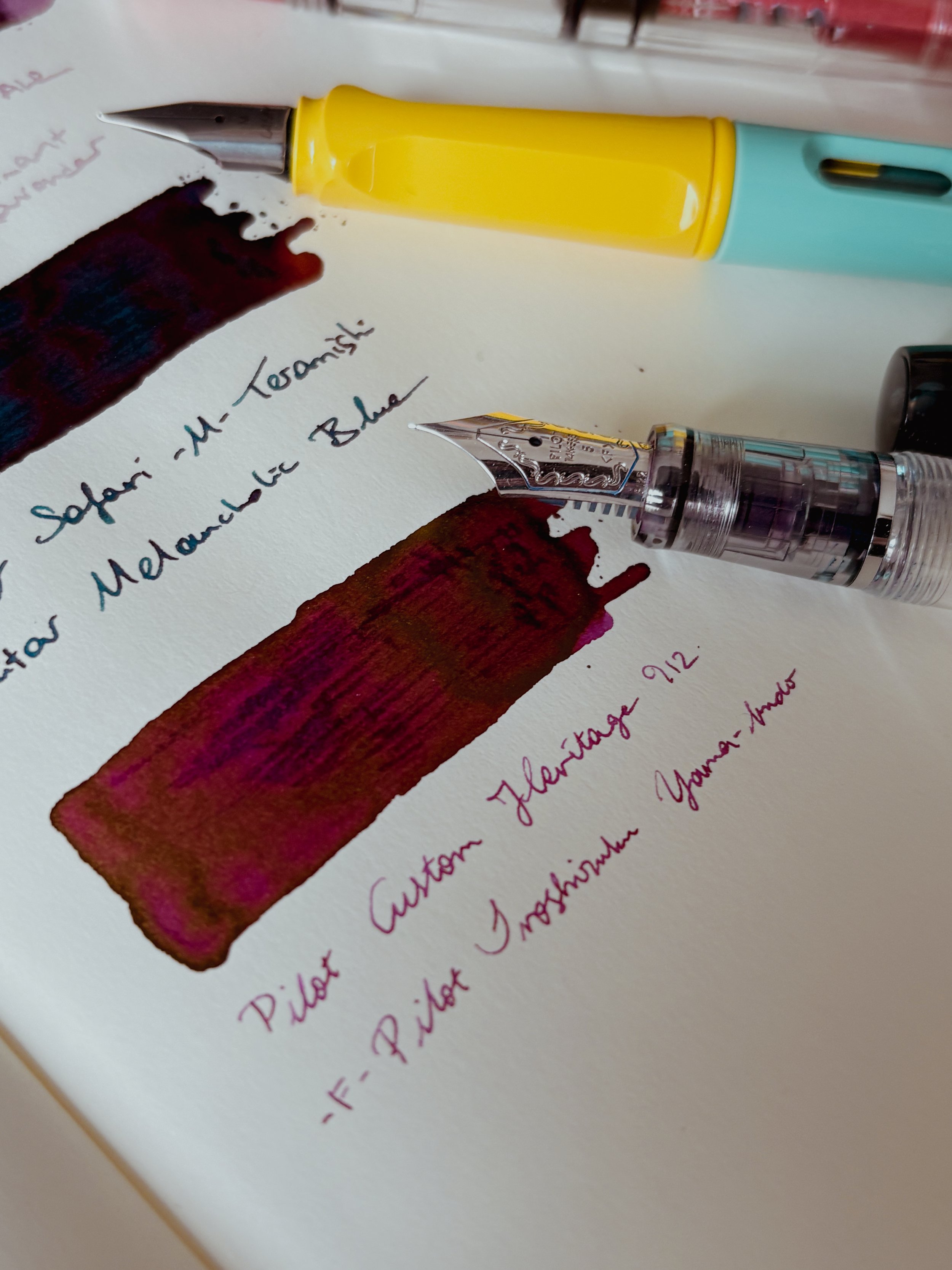 Pilot Custom Heritage 912 fountain pen inked with Pilot Iroshizuku Yama-budo fountain pen ink.