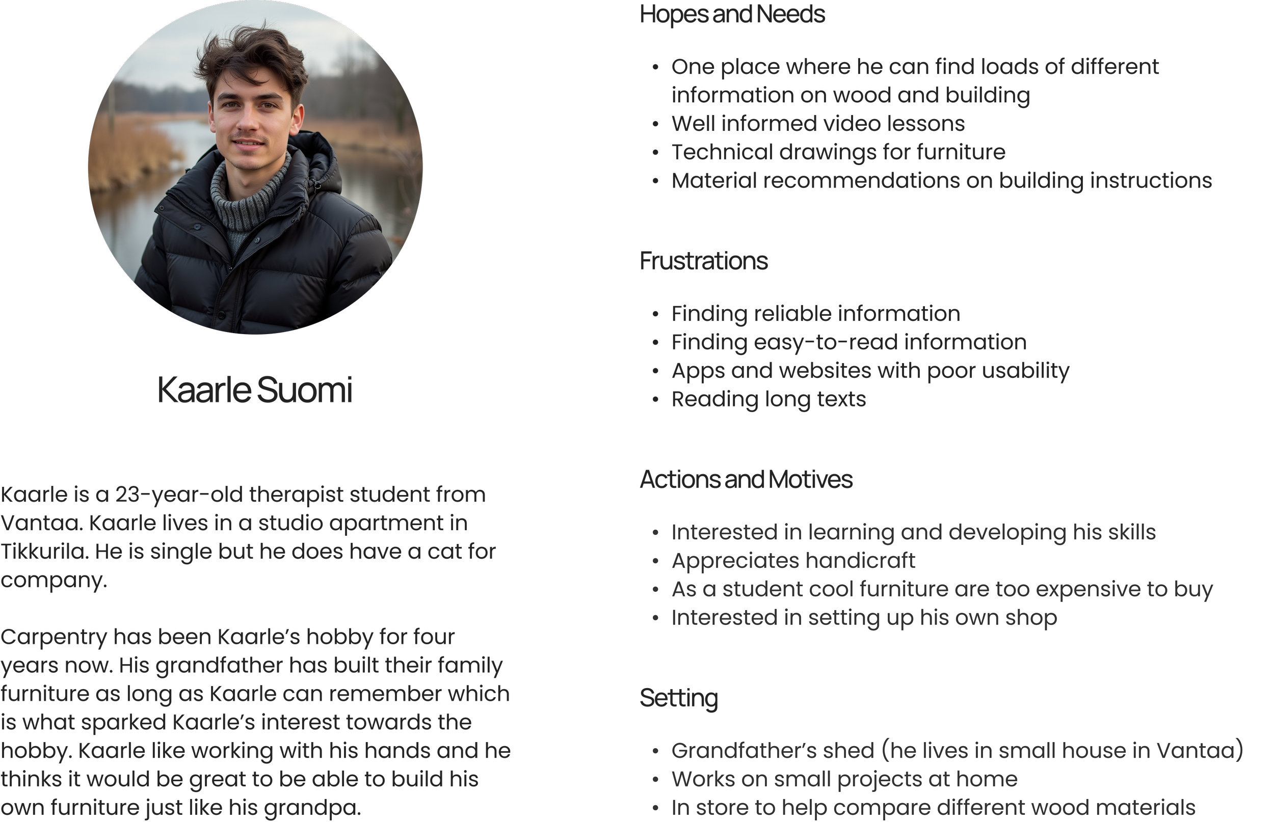 image of the user persona