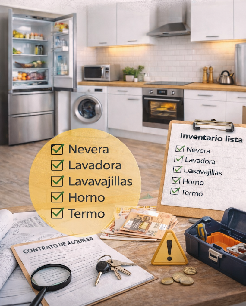 Electrodomésticos obligatorios en un piso de alquiler: ¿cuáles son?