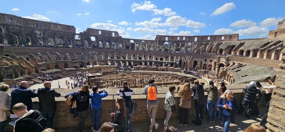 A photo from inside the Colosseum.