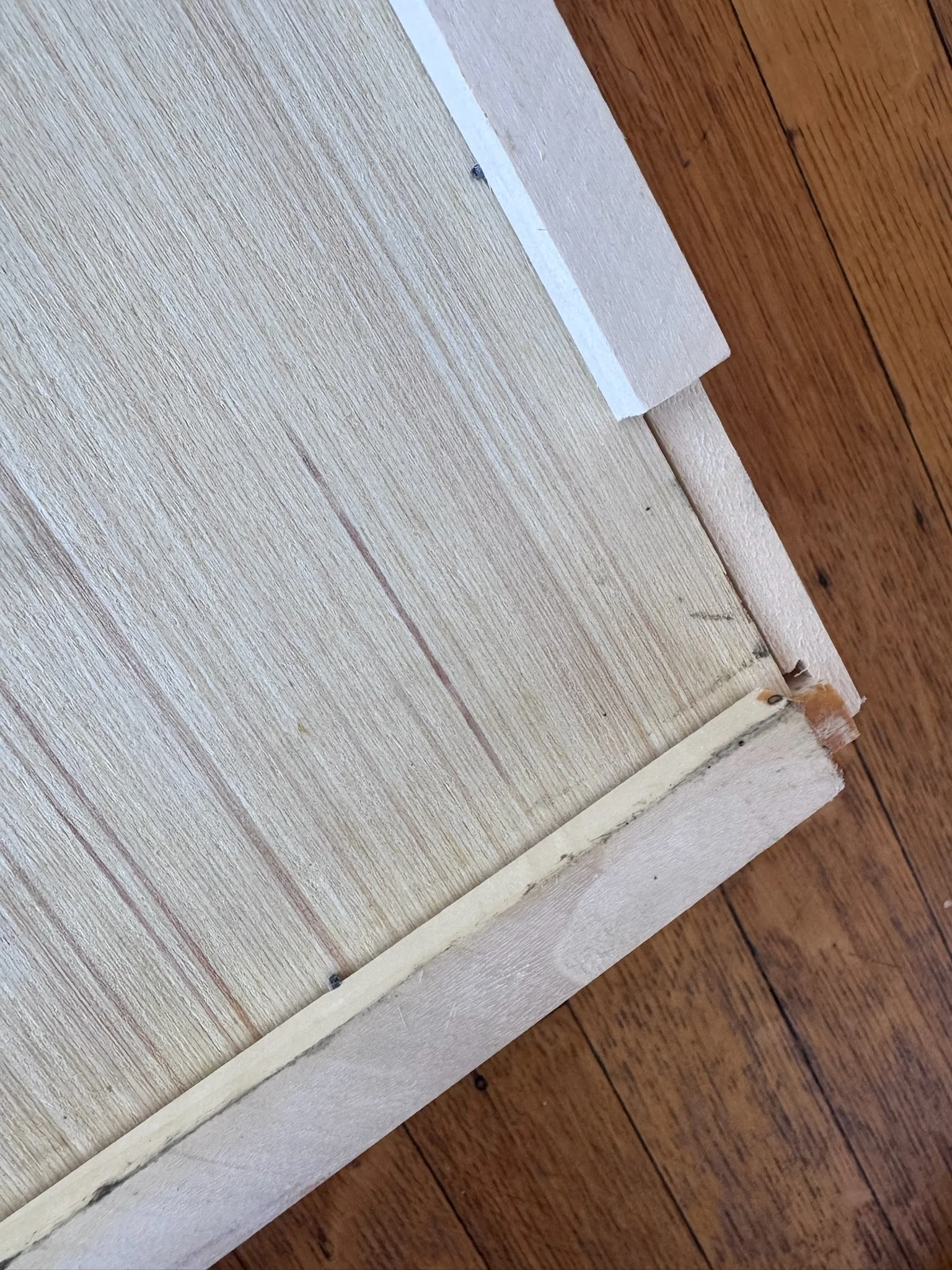 Bottom of factory drawer