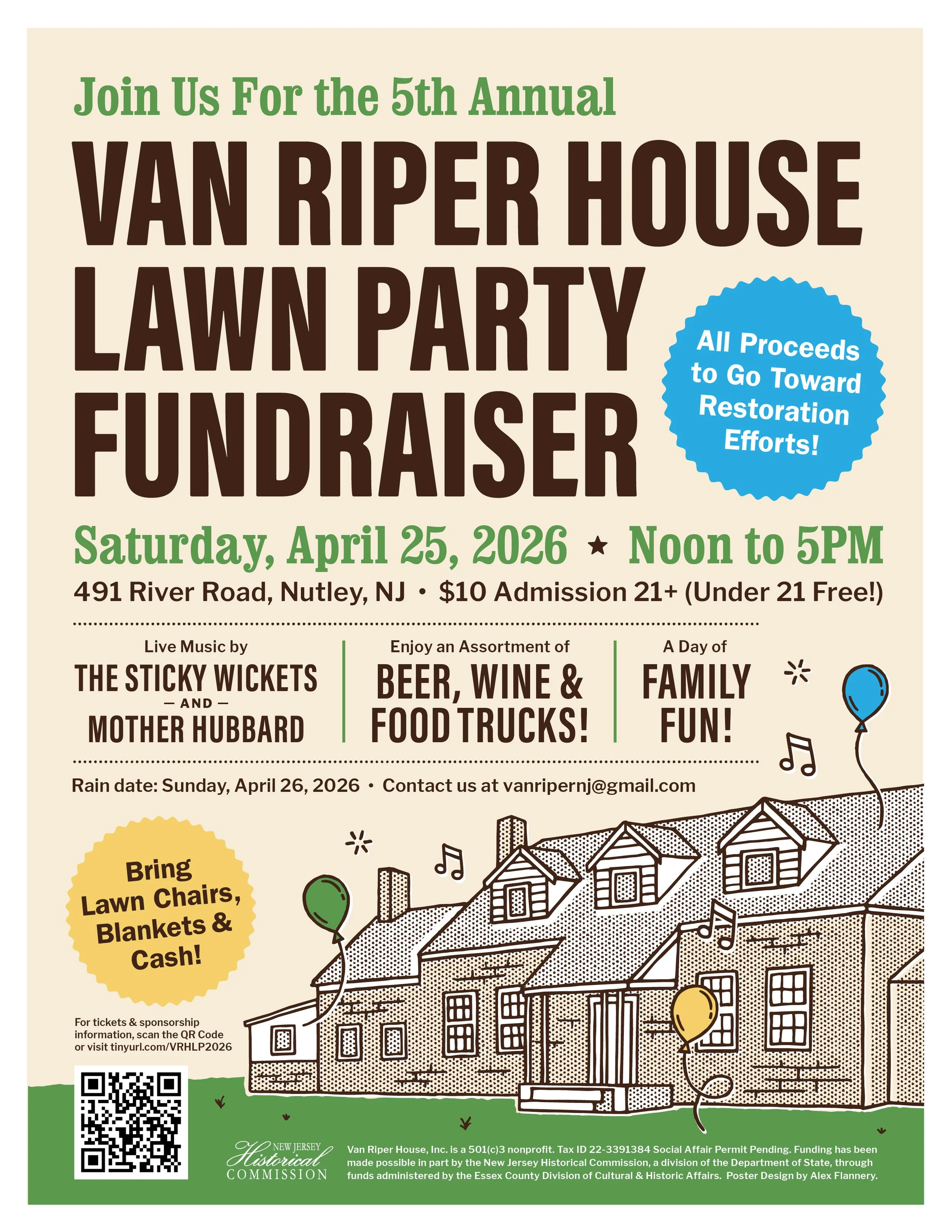 van riper house lawn party flyer info nutley