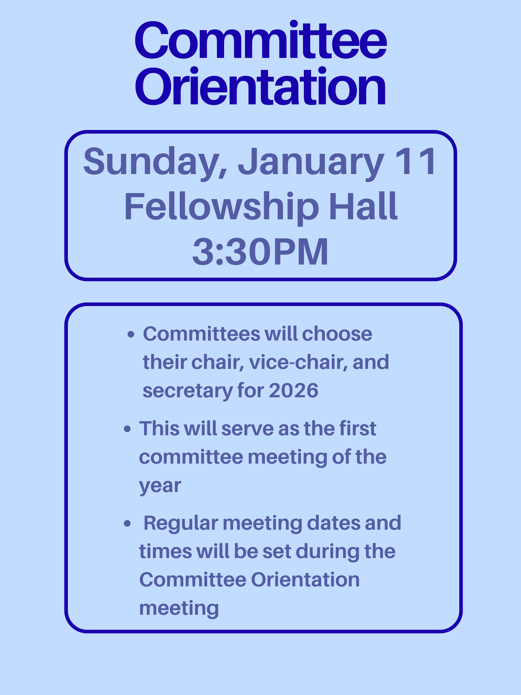 2026 Committee Orientation