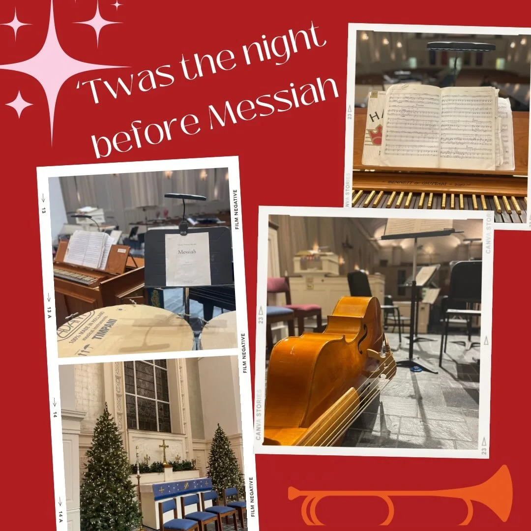 &lsquo;Twas the night before Messiah,
when all through the concert room,
Many a musician was stirring, 
yes, even the bassoon;
The choir was rehearsing day and night,
In hopes that patrons soon they would delight!

The downbeat of our 91st Messiah is