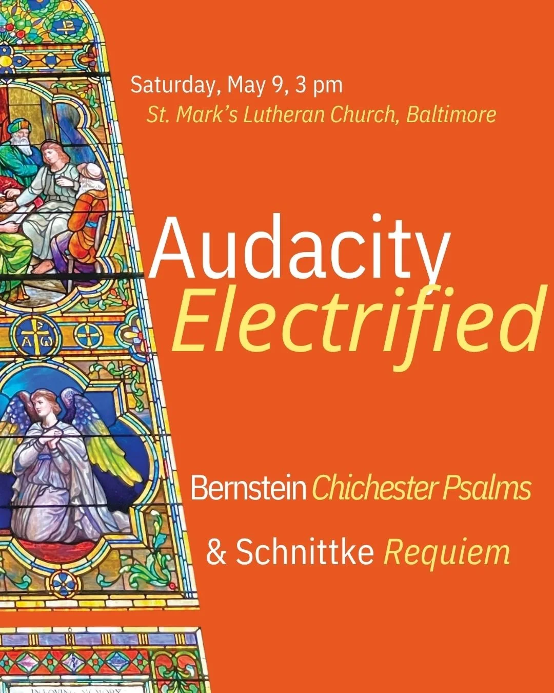 Join us for a colorful afternoon for all the senses...

Handel Choir presents our season finale:

A heart-racing, electrifying afternoon of music in the dramatic Tiffany splendor of St. Mark&rsquo;s Lutheran Church, one of only two landmarked interio