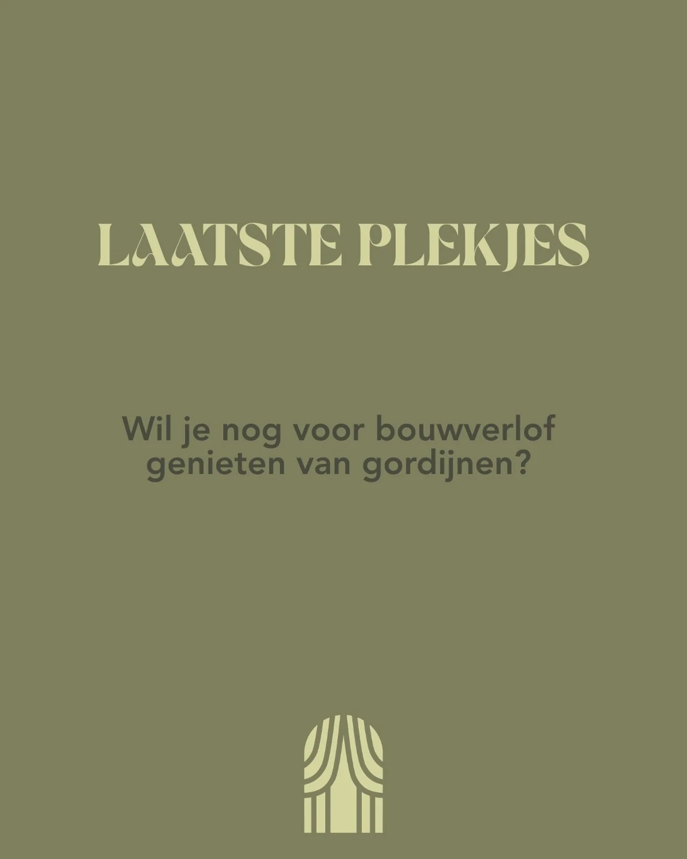 De laatste plekjes richting bouwverlof komen in zicht.
Droom je nog van perfect afgewerkte gordijnen die je interieur helemaal afmaken deze zomer?

Ik neem graag de tijd om alles tot in detail af te stemmen, zodat het plaatje klopt.
Plan nu je moment