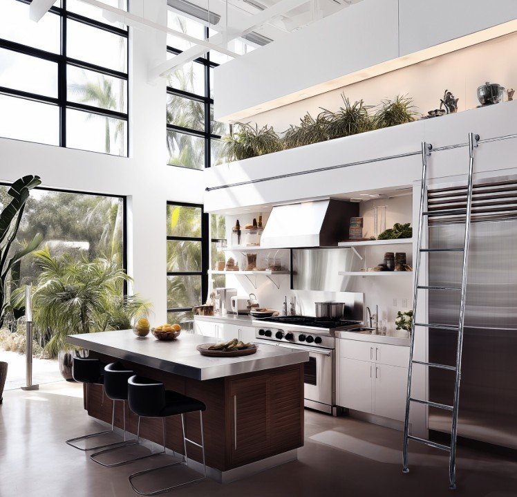 MWE modern interior ladder