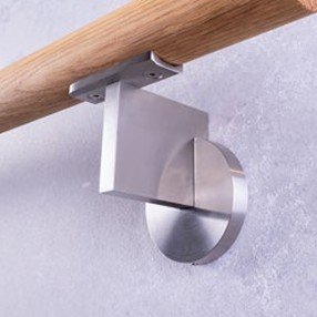 MWE Handrail bracket concept F satin stainless steel