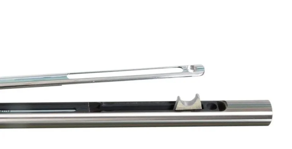 MWE soft stop mechanism for barn door hardware
