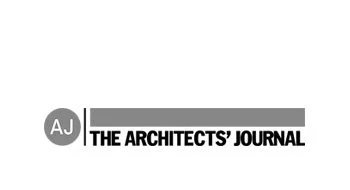 Logo of The Architects' Journal with initials 'AJ' in a gray circle and the title next to it.