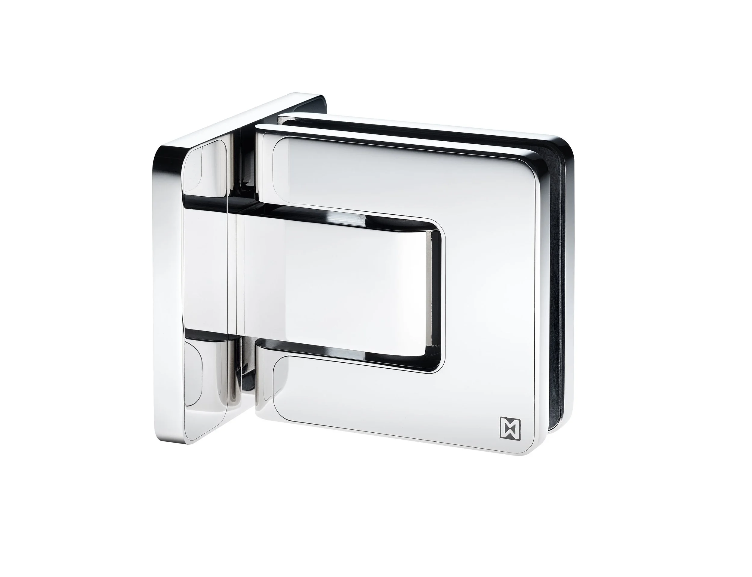 A modern, sleek, silver and black electronic device with a minimalist design, featuring sharp edges and a reflective surface.