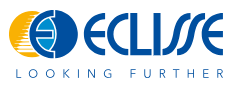 Eclisse logo with sun and globe icon, and the slogan 'Looking Further'
