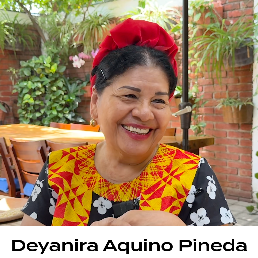 Join Deyanira in her flower-filled restaurant and listen to the tender story of her prized corn stew recipe, a dish with deep connections to her upbringing in the Istmo de Tehuantepec.