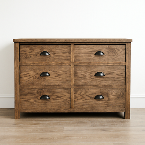 Hardwood 6-Drawer Dresser