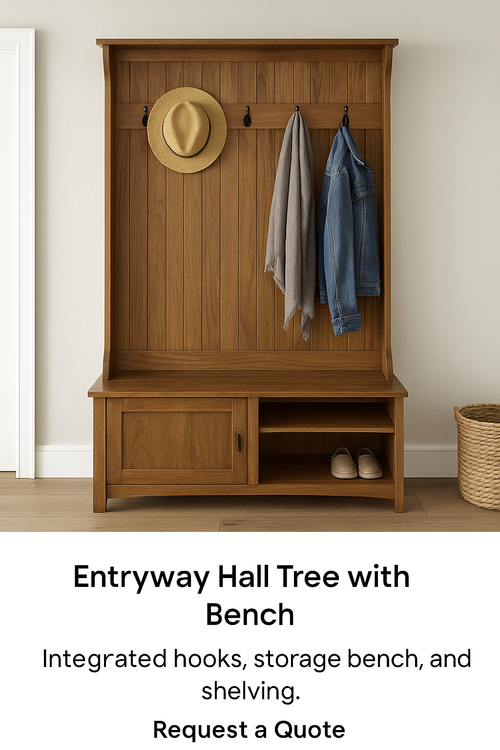Modern Hardwood Hall Tree