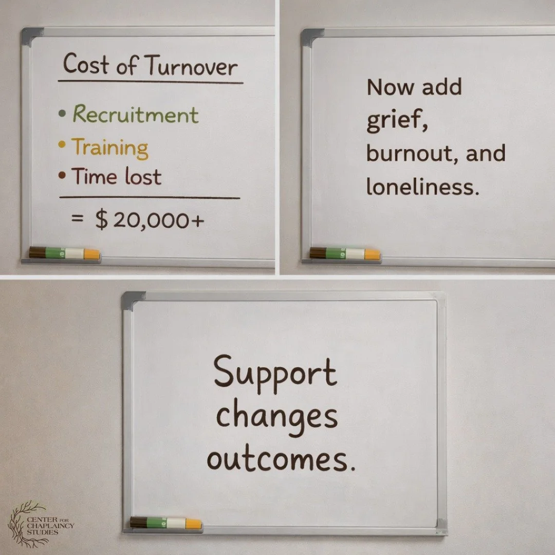 Here is the retention truth nobody wants to say out loud.

People do not quit only because of pay. They quit because they are drowning quietly, and nobody is trained or safe enough to catch the early signals.

Workplace chaplaincy is one of the few s
