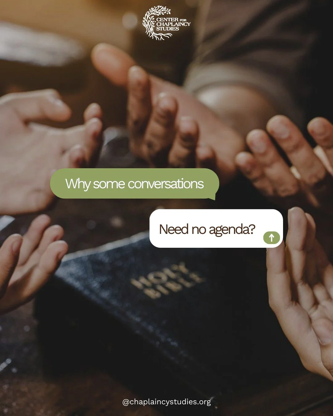 Some conversations don&rsquo;t need advice.
They don&rsquo;t need solutions.

They just need space.

Space to slow down.
Space to be heard.
Space to speak honestly without pressure or expectation.

That&rsquo;s the heart of chaplaincy &mdash; showing