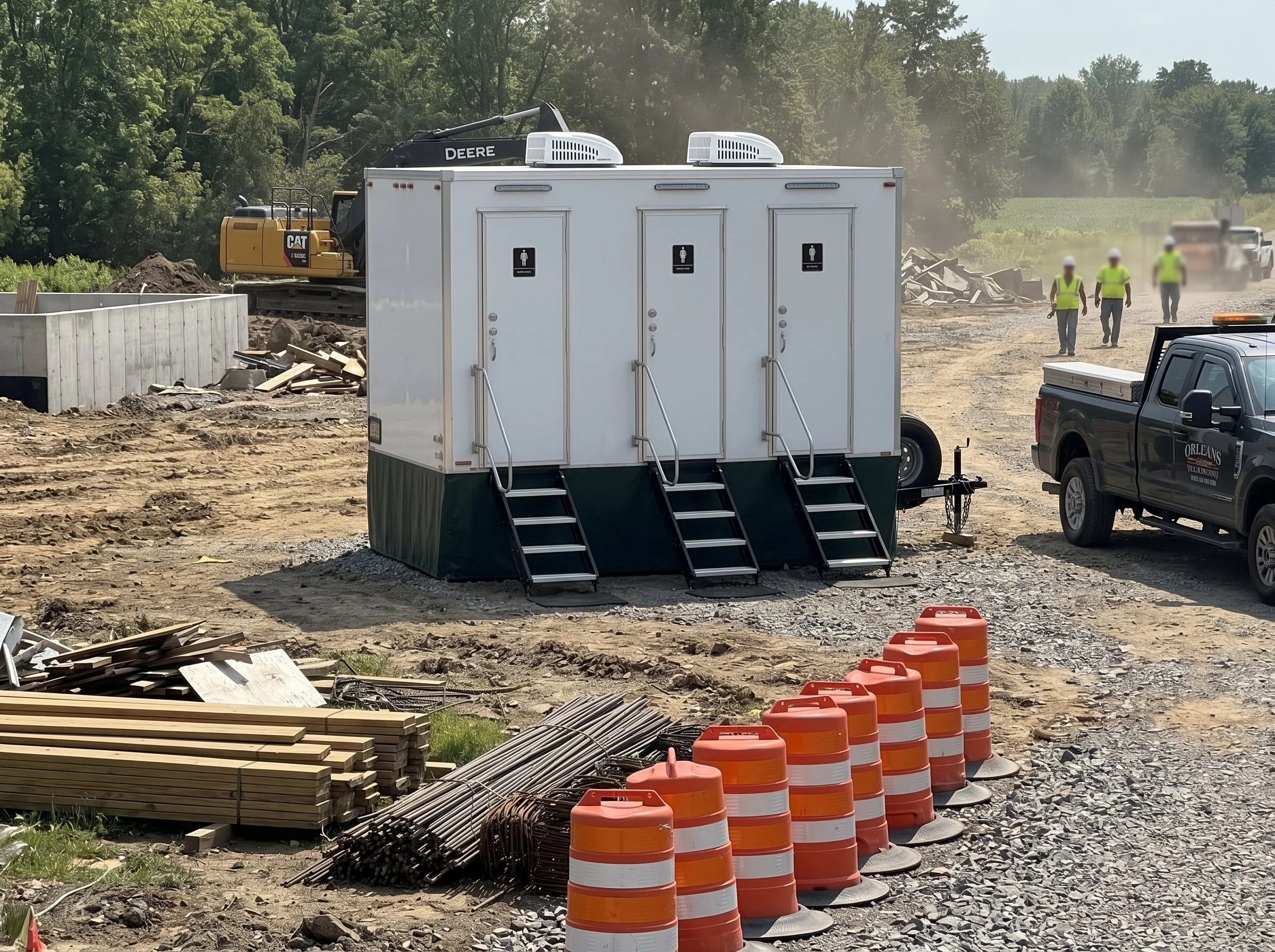 Restroom trailers for long-term rental - Buffalo