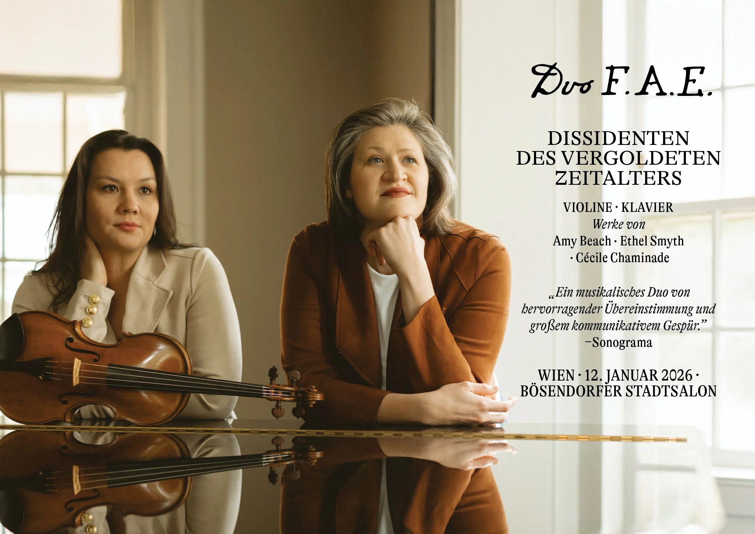 Dissidenten des vergoldeten Zeitalters - Duo FAE plays Dissidents of the Gilded Age Vienna