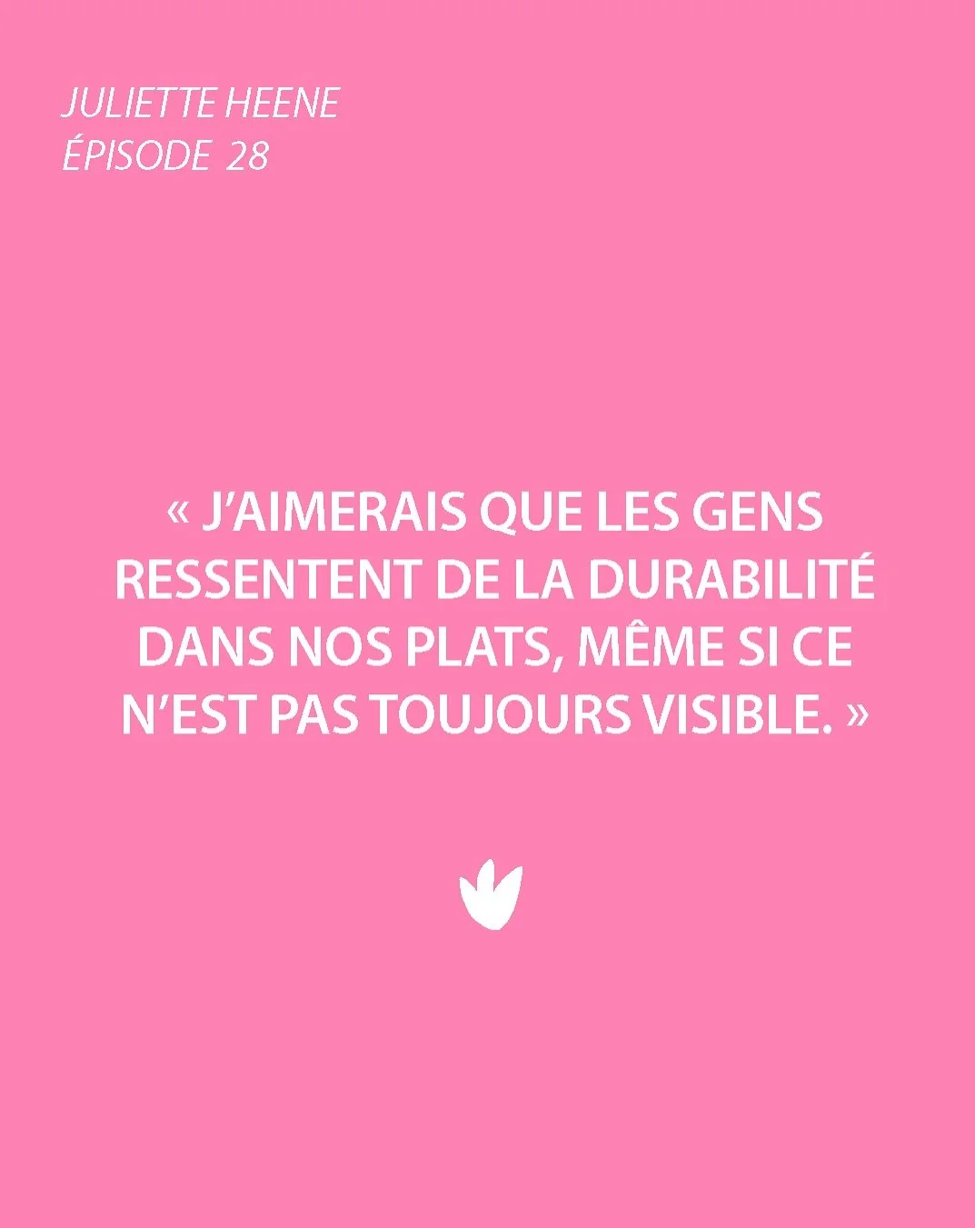 - @belgobon &amp; @bombo.studio avec Juliette Heene - 

Qu&rsquo;est-ce que vous avez aim&eacute; dans cet &eacute;pisode ? 

* Une cheffe-entrepreneure qui incarne le s&eacute;r&eacute;nit&eacute; m&ecirc;me au c&oelig;ur du rush &eacute;v&eacute;ne