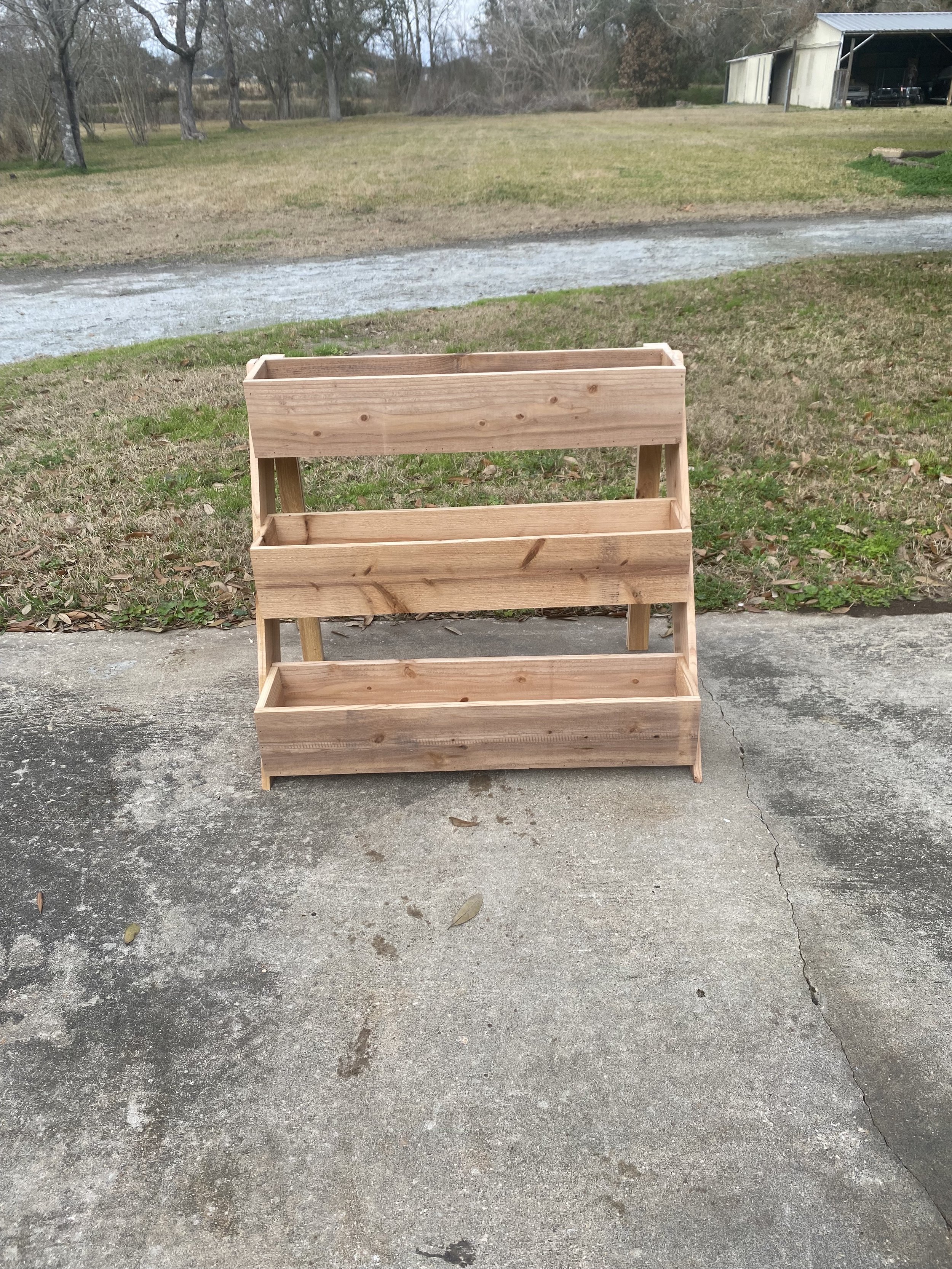 Three Tiered Cedar Planter