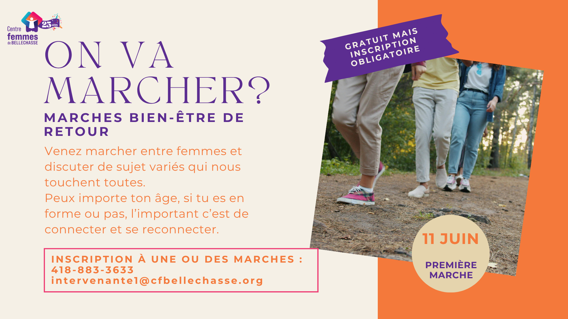 Marches Bien-Être et Discussions : thème être femme aujourd’hui