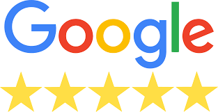 Google logo above five yellow stars suggesting a rating.