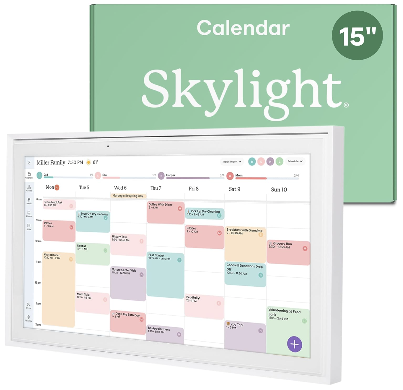 Skylight Smart Family Calendar.

Keep the whole family on the same page with a beautifully designed digital calendar that organizes schedules, chores, and reminders in one easy-to-use hub. A favorite for busy households looking to simplify daily life