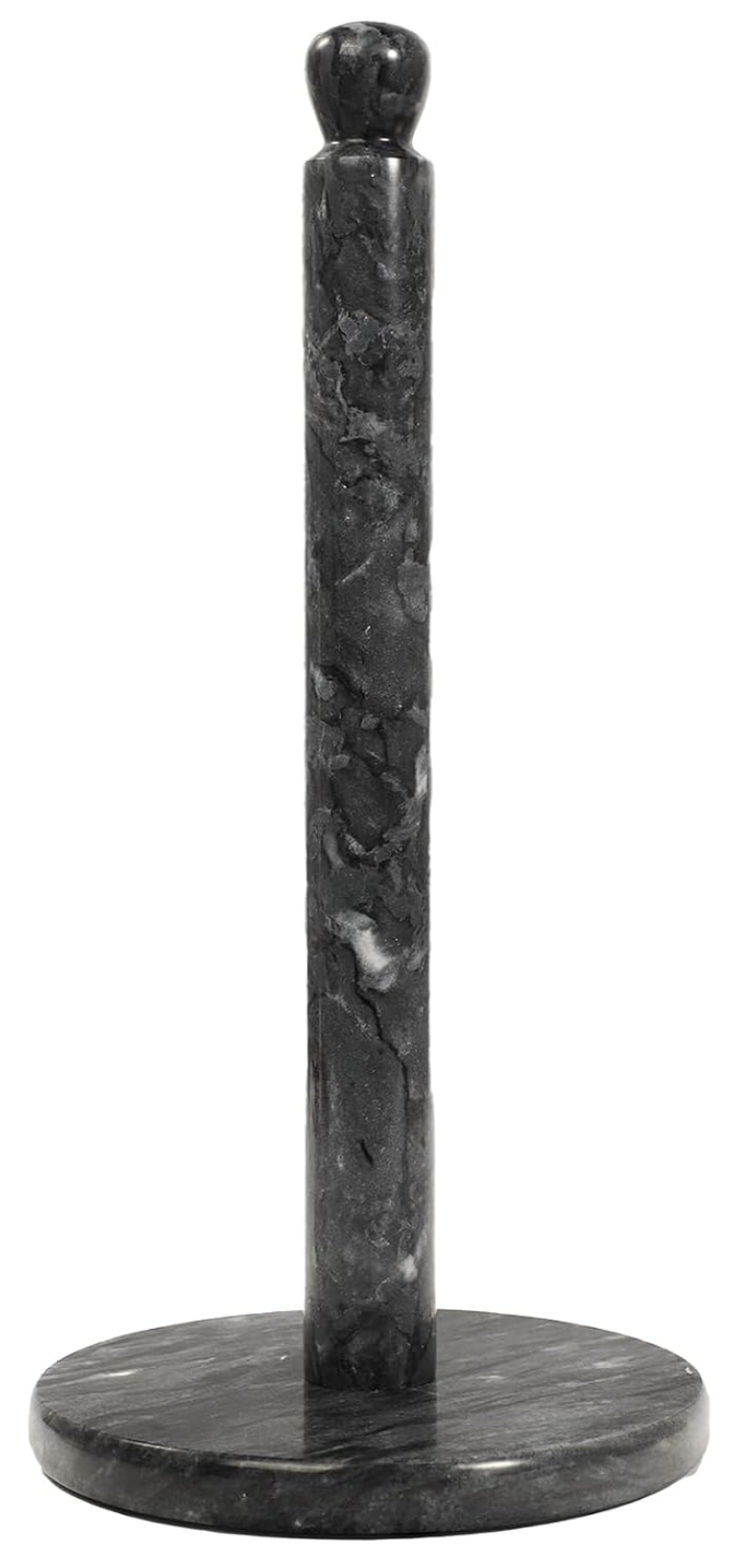 Marble Paper Towel Holder.

A countertop essential that combines everyday function with timeless style. The weighted marble base keeps rolls secure for easy one handed use while adding a refined touch to your kitchen.