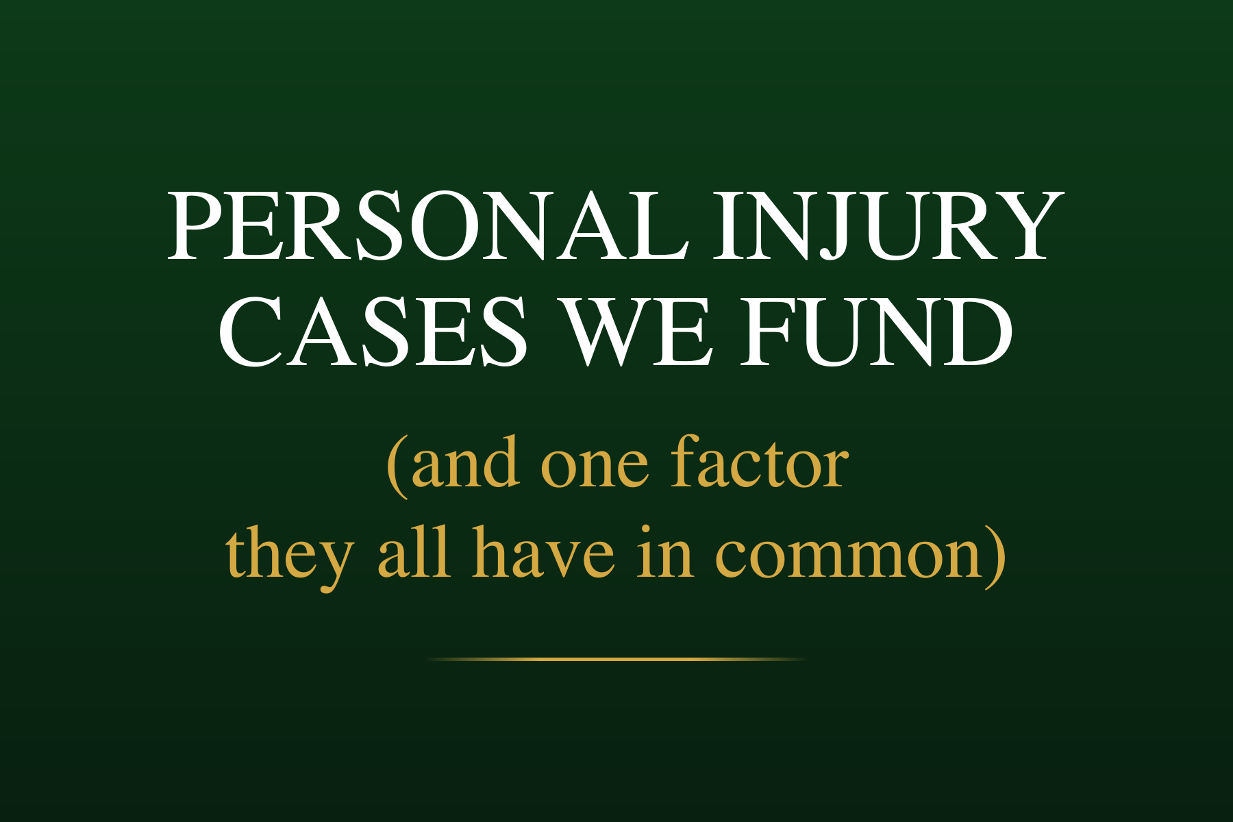 Types of Cases That Qualify for Pre-Settlement Funding