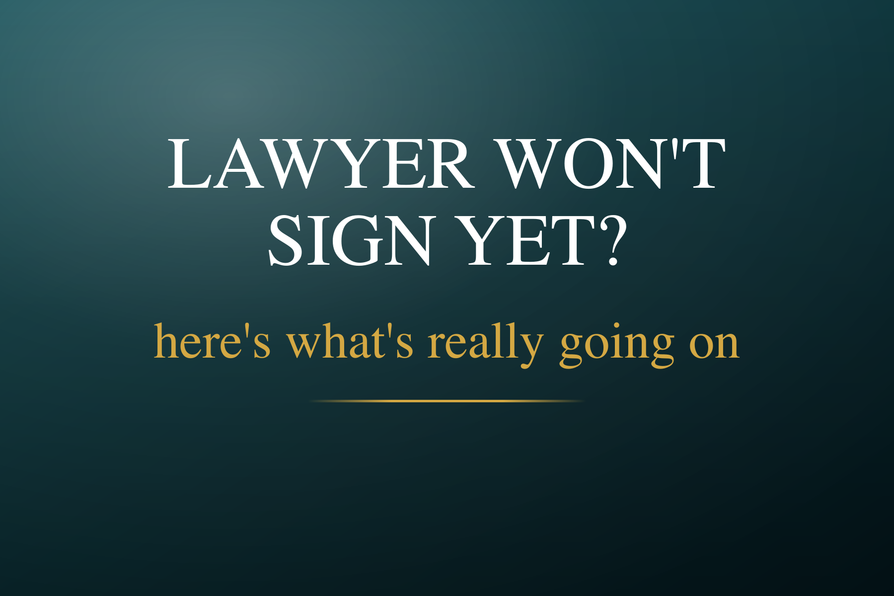 Why Does My Attorney Have to Sign My Pre-Settlement Funding Agreement?