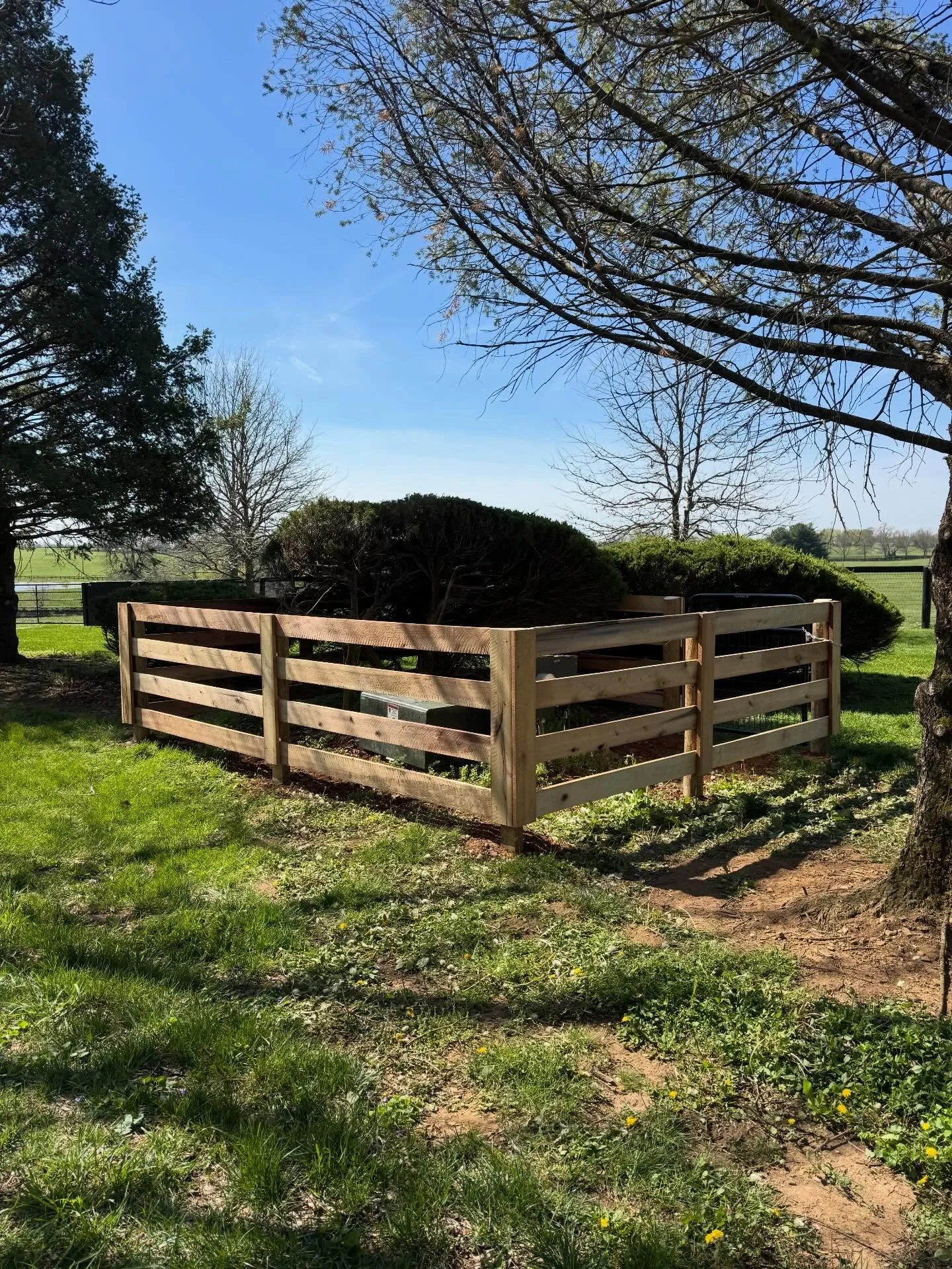 Couple power boxes done at one of ashford stud farms. #cjhfencing #woodwork #fence #4board