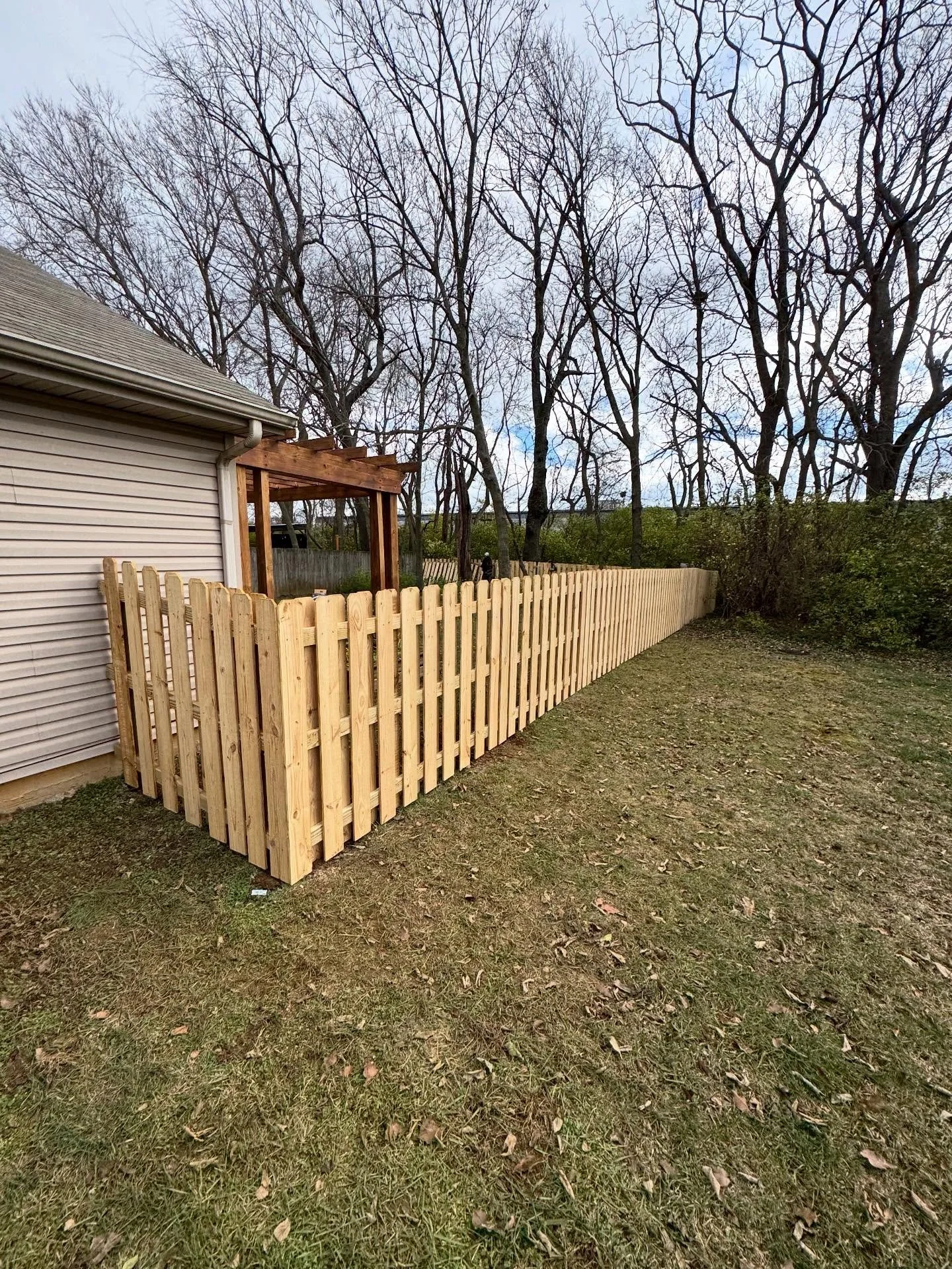 Shadowbox is always a nice look. #cjhfencing #fencework #fence #yellowpine #shadowbox