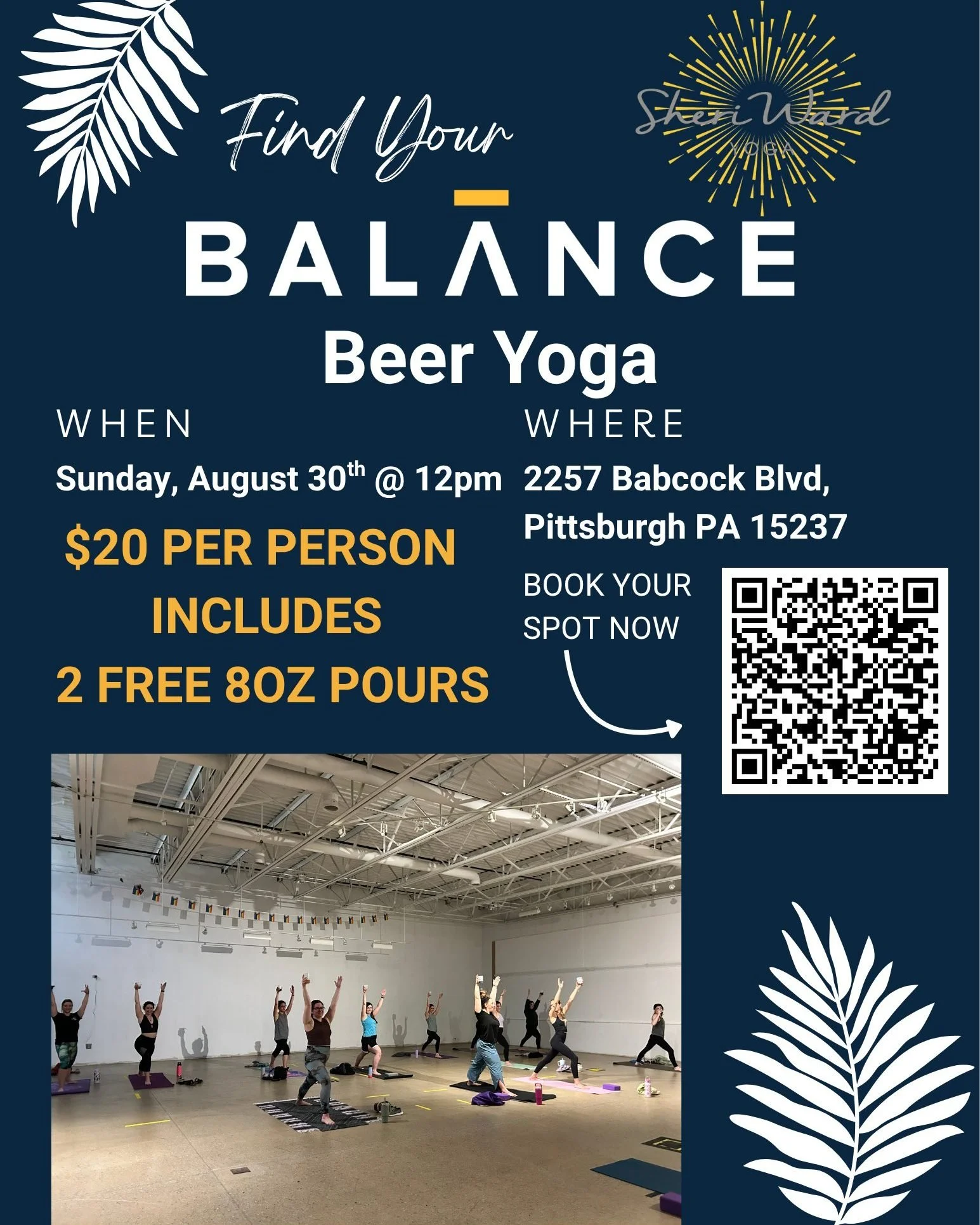 Mark your calendars! 📅 Beer Yoga with Sheri Ward is happening in just 2 weeks and it's the perfect way to stretch, sip, and have a blast. $20 = class + two half pours. Link is below to snag your spot! 🧘&zwj;♀️✨

Link: https://www.eventbrite.com/e/1