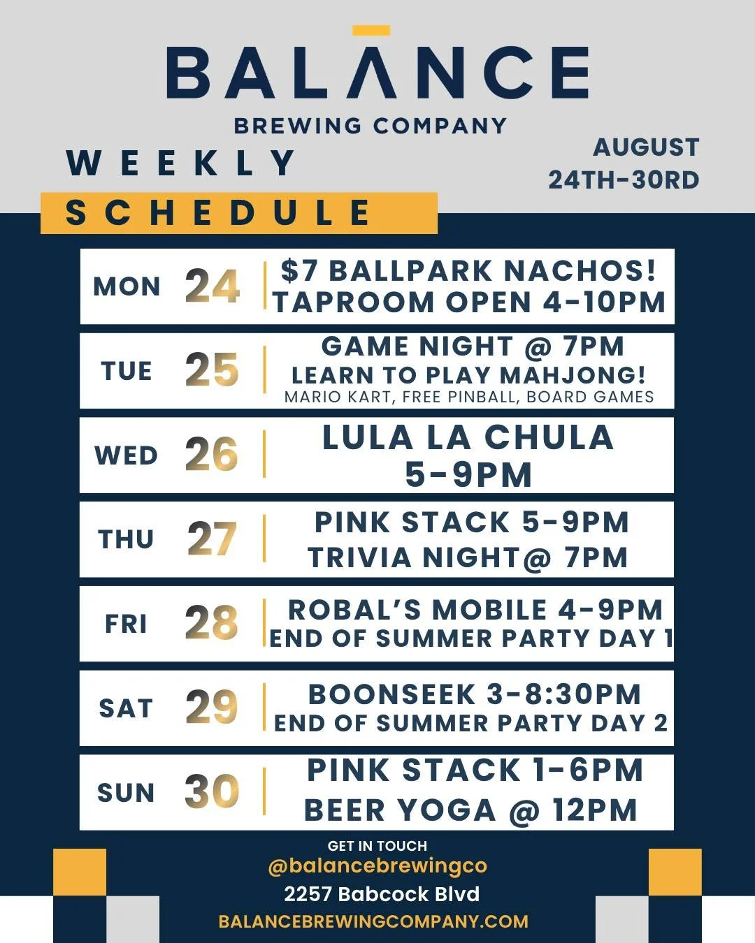 🍺 LAST HURRAH, FRIENDS! 🍺

We're saying goodbye to summer in STYLE this weekend!

🎉 FRI &amp; SAT (Aug 28-29): Join us for our EPIC End of Summer Party! Two days of good vibes, great beer, and unforgettable moments. @robalsmobile food truck on Fri