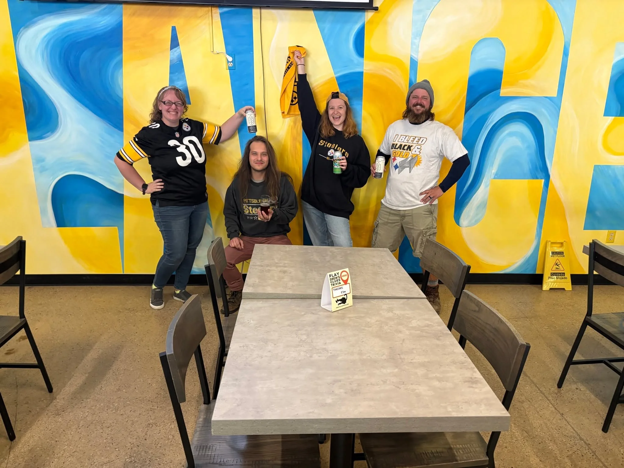 🖤💛 STEELERS NATION, IT'S YOUR TIME TO SHINE! 🖤💛

Catch the STEELERS vs COLTS at 1pm tomorrow, plus ALL the other NFL action! 🏈 Rock your black and gold and get 10% OFF your entire tab during the game! We've got @stickyricetacos food truck rollin
