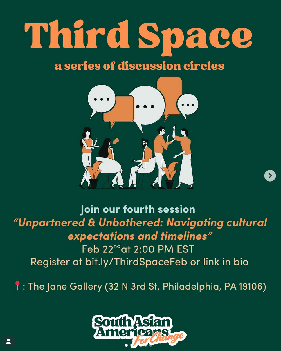 SAAFC Presents: Unpartnered and Unbothered: Navigating Cultural Expectations and Timelines