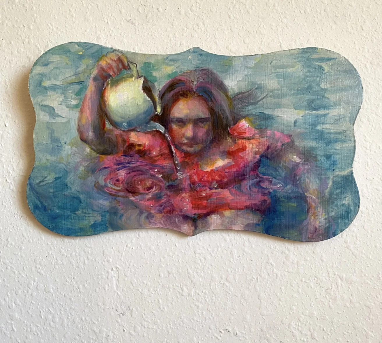 Taryn Riley
Tea Party 
Oil on Wood
5 × 9 in