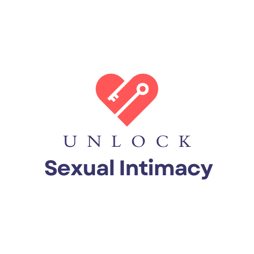 Logo with a heart and key, with the text 'Unlock Sexual Intimacy'.