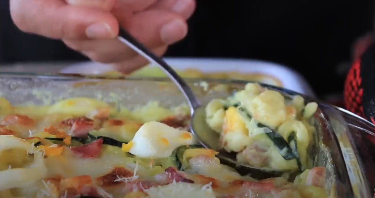 ANELLETTI ZUCCHINE E PROSCIUTTO AL FORNO