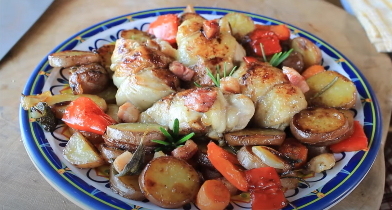 INVOLTINI DI POLLO PANCETTA E VERDURE