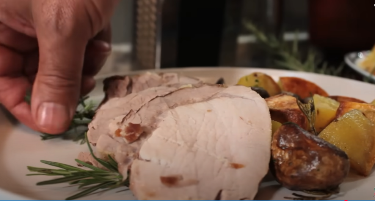 Arrosto ai Funghi con Patate al Forno